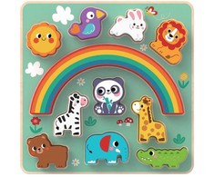 2Kids Toys Rappa 2Kids Žaislai 2 viename gyvūnų pusiausvyros dėlionė