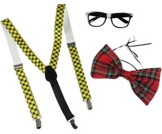 Rappa Bow tie with glasses and braces