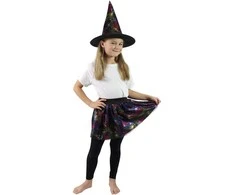 Rappa Children costume juodas tutu skirt with cobwebs