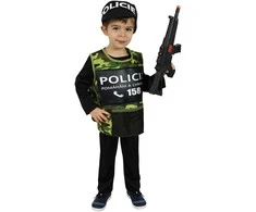 Rappa Vaikiškas kostiumas - policininkas (S) e-pakuotė