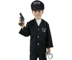 Rappa Vaikiškas kostiumas - policininkas (S) e-pakuotė
