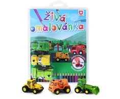 Rappa Spalvinimo knygelė 3 pastatai automobiliai