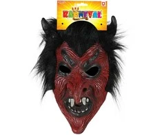 Rappa Devil mask with hair for adults