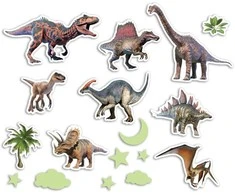 Rappa DINO lipdukai, šviečiantys tamsoje