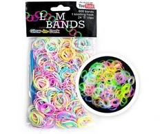 Rappa LOOM glow-in-the-dark rubber bands 600 pcs