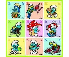 Rappa Memory game in the Smurfs alphabet workbook