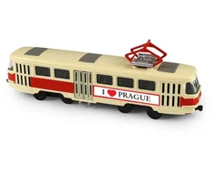 Rappa Metal Czech retro tram red 16 cm PRAGUE