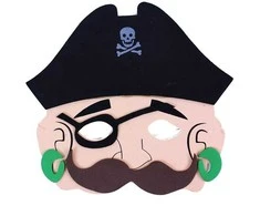 Rappa Piratų kaukės suaugusiems (2 vnt.)
