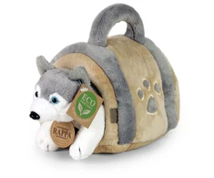 Rappa Plush Husky with crate 13 cm ECO-FRIENDLY