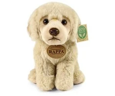 Rappa - pliušinis realistiškas sėdintis labradoro retriverio šuniukas, 23 cm, ekologiška minkšta kolekcija