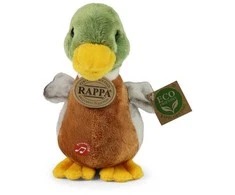 Rappa - pliušinis realistiškas žaislas-antienė su garsu, 22 cm, ekologiškas