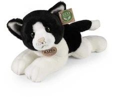 Rappa Plush baltas/juodas cat 30 cm ECO-FRIENDLY