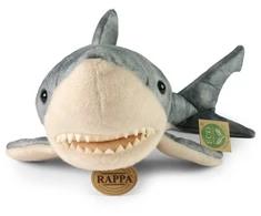 Rappa Plush baltas shark 40 cm ECO-FRIENDLY