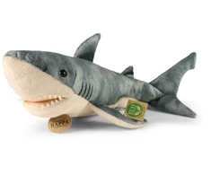 Rappa Plush baltas shark 40 cm ECO-FRIENDLY