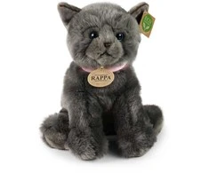 Rappa Plush cat pilka 25 cm ECO-FRIENDLY