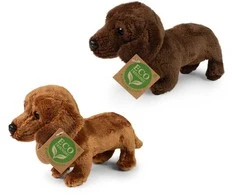 Rappa Plush Dachshund 19 cm ECO-FRIENDLY
