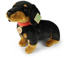 Rappa Plush Dachshund with collar 36 cm ECO-FRIENDLY