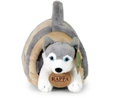 Rappa Plush Husky with crate 13 cm ECO-FRIENDLY