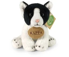 Rappa Pliušinis juodai baltas katinas 14 cm EKOLOGIŠKAS