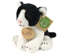 Rappa Pliušinis juodai baltas katinas 14 cm EKOLOGIŠKAS