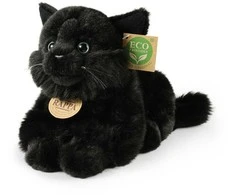 Rappa Plush juodas cat 22 cm ECO-FRIENDLY