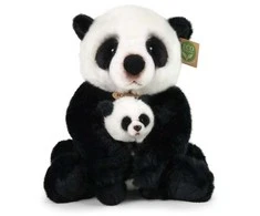 Rappa Eco-Friendly Pliušinis žaislas - panda su jaunikliu, 27 cm
