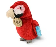 Rappa Plush red Macaw 15 cm ECO-FRIENDLY