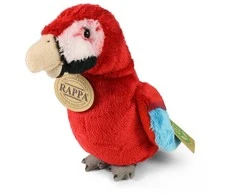 Rappa Plush red Macaw 15 cm ECO-FRIENDLY