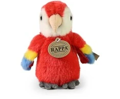 Rappa Eco-Friendly Pliušinis žaislas - raudonoji ara, 16 cm