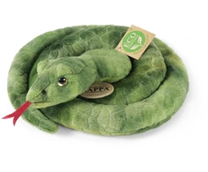 Rappa Plush žalias snake 90 cm ECO-FRIENDLY