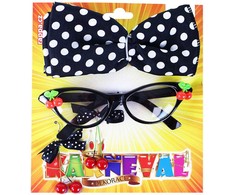 Rappa Retro cherries set with glasses 4 pcs for adults