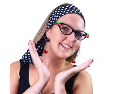 Rappa Retro cherries set with glasses 4 pcs for adults