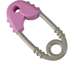 Rappa Safety pin rattle pink-pilkas