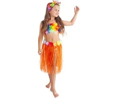 Rappa the children skirt Hawaii oranžinis, 45 cm