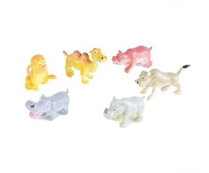 Rappa the funny wild animals, 6 pieces,2 types