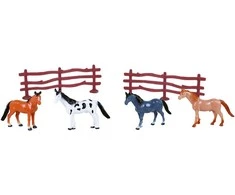 Rappa the horses with corral, 4 pieces