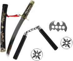 Rappa the Japan katana sword set, 5 pcs
