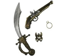 Rappa the pirate set of a gun and a sabre