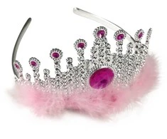 Rappa princesės karūna su plunksnomis