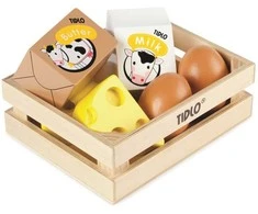 Rappa Tidlo medinė dėžė su pieno produktais