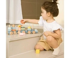 CLASSIC WORLD medinė Montessori traukinuko dėlionė Vandenyno pasaulis
