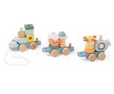 CLASSIC WORLD medinė Montessori traukinuko dėlionė Vandenyno pasaulis