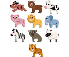 Rappa Vilac Wooden magnets Funny animals