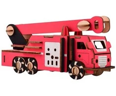 Rappa Woodcraft 3D dėlionė Gaisrinė mašina