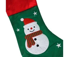 Rappa Žalias Christmas stocking with a snowman