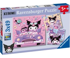 Ravensburger Dėlionė 3x49 vnt. - Hello Kitty: Kuromi gastrolės