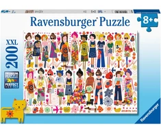 Dėlionė Ravensburger galvosūkis 200 vnt Gėlės ir draugai