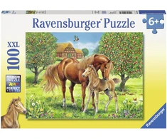 Ravensburger Dėlionė 100 vnt. - Arkliai ganykloje