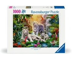 Dėlionė Ravensburger Puzzle 1000 Pieces: Baltas Tiger Family