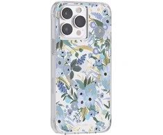 Rifle Paper Šautuvų popierius skaidrus MagSafe – dėklas, skirtas iPhone 14 Pro Max (Garden Party Mėlyna)